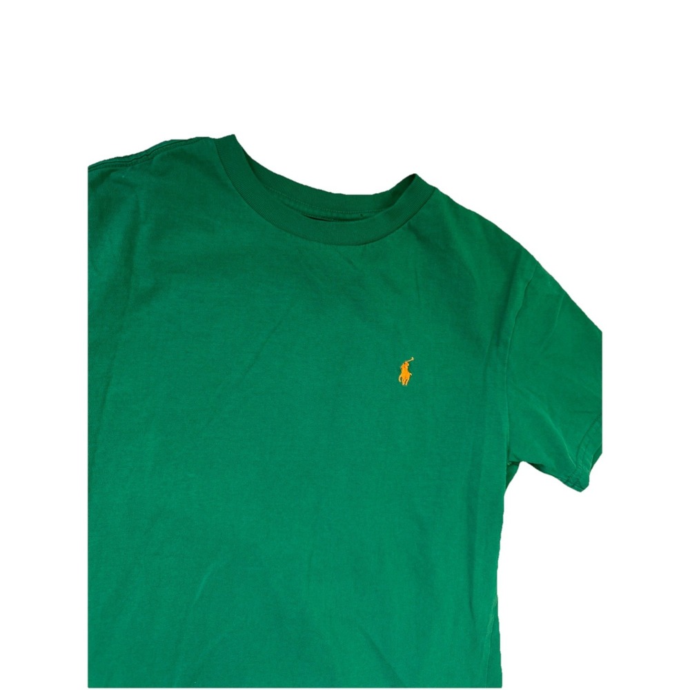 Polo Ralph Lauren T Shirt Boys Medium (10-12) Crew Neck Pony Short Sleeve Green